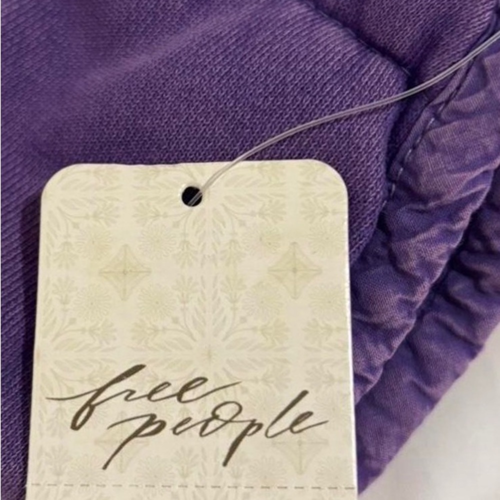 Free People Quilted Dolman Sleeve Jacket NWT size small in purple - Picture 4 of 4